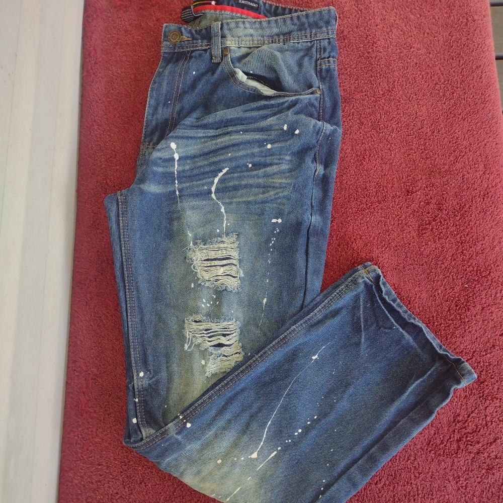 Switch Remarkable Jeans Men's (36×30) Distress 100% Cotton